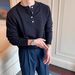 New Long Sleeved Knitted Sweater For Men With Henry Collar, Light And Mature Business Fit_viptrois.com