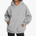 Oversized Drop Shoulder Sleeve Women's Plus Size Hooded Sweatshirt_viptrois.com