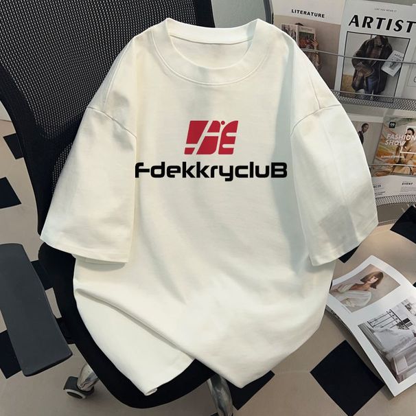 American 100% Pure Cotton Short T-shirt For Summer Boys, High-end Creative Ins White Letter Printed Half Sleeved Top_viptrois.com
