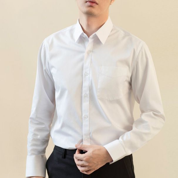 K Men's Non Ironing, Wrinkle Resistant, Elastic, Slim Fit Business Casual Shirt, Short Sleeved Professional Formal Shirt. No Ties Or Other Accessories_viptrois.com