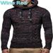 Men's High-Neck Hooded Sweater – Winter Knit Pullover With Cable Twist Design (S-XXXL, 5 Colors) | Streetwear-Inspired Thick Knit Top_viptrois.com