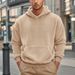 Pure Cross-Border Clothing American Style Plus Size Hooded Men's Sweatshirt Autumn Winter Double-Sided Fleece Pullover_viptrois.com