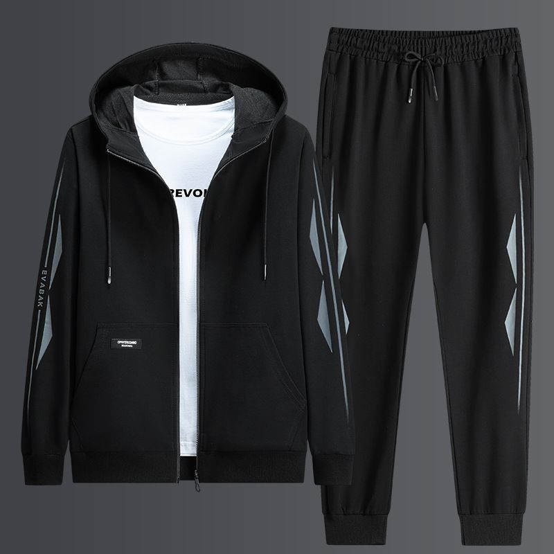 Men's Clothing L 8XL Large Size Sweater Men's Casual Suit Men's Spring and Autumn Youth Sports Suit Loose Hooded Jacket Men's Trousers_viptrois.com