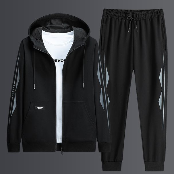 Men's Clothing L 8XL Large Size Sweater Men's Casual Suit Men's Spring and Autumn Youth Sports Suit Loose Hooded Jacket Men's Trousers_viptrois.com