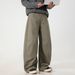 Men's Clothing Retro Pleated Structure Machete Overalls Men's Autumn New Silhouette Trendy Casual Pants Loose Straight Long Pants_viptrois.com