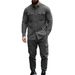 Men's Clothing Men's Fleece Tactical Hunting Jacket Set With Stand Collar - Outdoor Workwear Two-Piece Suit, Loose Fit, Warm & Comfortable_viptrois.com