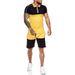 2025 New Short Sleeved Shirt Men's Summer Sports Color Blocked Casual Time_viptrois.com