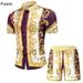 Men's Clothing 3D Hawaiian Printed Two Piece Suit For Men Printed Two Piece Suit Beach Shirt And Shorts_viptrois.com