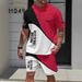 Hawaiian Style 3D Printed Men's Summer Sports Casual 2 Piece Set Round Neck Breathable Hot Selling_viptrois.com