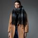 Unisex Blue Plaid Shawl Warm Scarf_viptrois.com