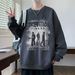 Trendy Oversized Pullover Hoodie For Teens - Casual Long Sleeve Graphic Sweatshirt For Boys (Black/White/Gray)_viptrois.com