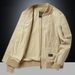 Men's Vintage Baseball Jacket – Retro Pilot Style, Polyester Casual Coat (M-3XL, Black/Grey/Green/Dark Blue/Khaki)_viptrois.com