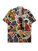 Men's Clothing Trendy Brand Hot Selling European Size Short Sleeved Printed Shirt Men's Classic Retro Hong Kong Style Beach Couple Loose Shirt Women_viptrois.com