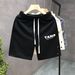 Men's Clothing Simple Popular Buttoned Letter Shorts Men's Sports Shorts Summer_viptrois.com