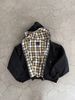 European And American Plaid Splicing Two Wearing Hoodies Y2k Retro Casual Plaid Sweater Loose Versatile Top Tide_viptrois.com
