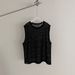 Men's Clothing Handsome Hollow Knitted Vest Men's Summer Loose Sleeveless T Shirt Version Of The Trendy Niche Round Neck Waistcoat_viptrois.com