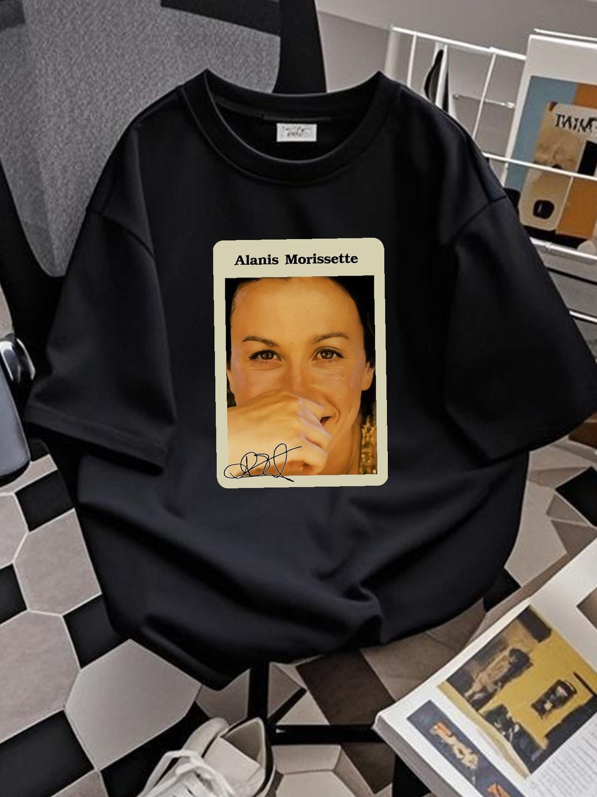 Rare Alanis Morissette Singer Gift For Fan White S-2345XL Unisex T-shirt BC3649 Designer Clothes Slightly Streetwear Stretched Breathable Stylish_viptrois.com