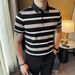 Douyin Kuaishou Supplies High-quality Summer Business Casual Men's Short-sleeved Shirts, Striped Antibacterial Cotton T-shirts_viptrois.com