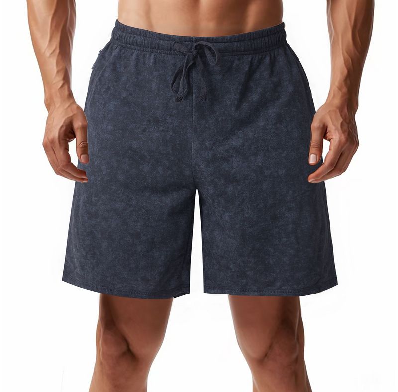 Men's Clothing Men's Summer Loose Fitting Tie Dye Terry Cloth Shorts Style Casual Sports Beach Five Point Shorts_viptrois.com