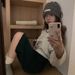 Popular Women's Coarse Yarn Knitted Hat For Autumn And Winter Versatile Big Head Circumference Loose And Warm Cold Hat_viptrois.com