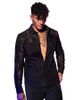 Men’s Clothing Men's New Lace Splicing Long Sleeve Shirt Sexy Fashion Personality Tops_viptrois.com