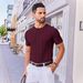 Men's Premium Pique Polo Shirt – Breathable Summer Knit With Vertical Stripe (S-XXL, Wine/Black/Beige/White)_viptrois.com