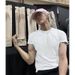 Grey Cleanfit Short Men's Summer American Small Collar Shoulder Highlighting Muscle Fitness Half Sleeve T-shirt For Men_viptrois.com