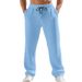 Men's Clothing Autumn And Winter Loose Large Size Men's Casual Jacquard Waffle Simple Straight Sports Solid Color Trousers Men_viptrois.com