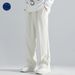 Men's Clothing Loose Straight Floor Length Wide Leg Suit Casual Trousers_viptrois.com