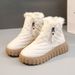 25 New Style Women's Cotton Boots With Fleece Mid-top Cotton Shoes And Women's Snow Boots_viptrois.com