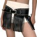 Western Punk Bohemian Belt With Studs & Fringe For Women – Wide Waistband, Asymmetric Design, Vintage Style, Adjustable Buckle_viptrois.com