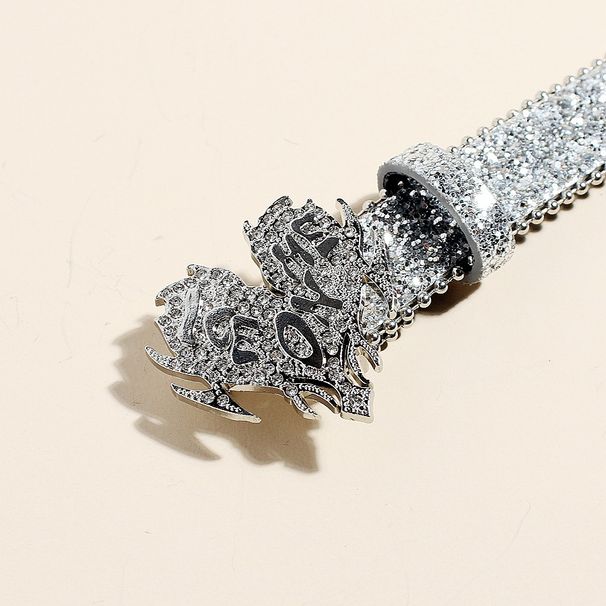Dainty Rhinestone Belt - Women's Slim Sparkling Waistband For Jeans & Dresses | Minimalist Chain Strap (0.8" Width, Silver/Gold)_viptrois.com