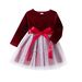 Christmas dress Children Christmas new dress girls red long-sleeved Christmas dress baby girls_viptrois.com