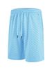 Men's Clothing Men's Clothing Spot Pallet Summer Loose Solid Color Jacquard Cloth Drawstring Men's Casual Shorts Beach Pants_viptrois.com