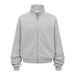 Men's Clothing Brushed Fleece Zip-Up Hoodie – High Neck Unisex Oversized Sweatshirt, 410g Cotton Blend, Anti-Pilling & Moisture-Wicking_viptrois.com