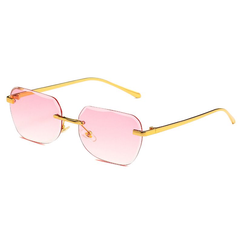Frameless Square Sunglasses - Metal Gradient Lens With UV400 Protection (2025 Trendy Fashion Eyewear)_viptrois.com
