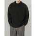 Pure Autumn Winter New V-Neck Turn-Down Collar Sweater Men Couple Polo Shirt Vintage Loose Solid Color Knitwear Jacket Retro_viptrois.com