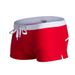 European And American Men's Solid Color Sexy And Fashionable Back Pocket Swimsuit Design Flat Corner Beach Pants Swimsuit Beach Breathable_viptrois.com