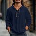 The 2025 New Spring And Autumn Men's Loose Long-sleeved T-shirt, Casual Daily Wear, Linen Hooded Pocket Sweatshirt, Thin_viptrois.com