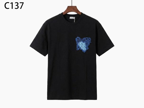 2026 Spring/Summer New Casual Printed Short Sleeve Men's Fashion Breathable Pure Cotton Round Neck T-shirt_viptrois.com