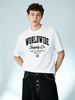 European Style Men's Short Sleeve T-Shirt, Varsity-style WORLDWIDE Supply Co. Print, Casual Round Neck Streetwear Tee_viptrois.com