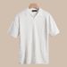 Men's Clothing Lightly Mature Polo Shirt Men's Short Sleeved Trendy T Shirt Simple Slim Lapel Pullover Knitted Half Sleeved Temperament Top_viptrois.com