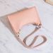 Women's Fresh Girl Exquisite Double Heron Tassel Embellished Ladies Crescent Shoulder Bag Simple Embossed Commuter Handbag_viptrois.com