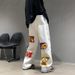 Men's Clothing Loose Straight Autumn And Winter White Casual Pants Hip Hop High Street Wide Leg Pants_viptrois.com