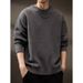Loom Italian Heavy Vintage Lazy Pineapple Pattern Sweater For Men, Autumn And Winter American Style Thickened Round Neck_viptrois.com