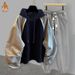 Men's Clothing Fashion Brand Plus Velvet Thickened Pleated Raglan Sleeves Hooded Sweatshirt Suit Men's Design Warm Set_viptrois.com