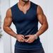 2025 Summer Knitted Vertical Stripe Fitness Sports Slim-fitting V-neck Wide Shoulder Tank Top_viptrois.com