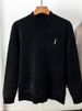 Men’s Fleece-Lined Embroidered Sweater – Thermal High-Neck Pullover, Thick Chenille Knit For Winter, Casual & Warm_viptrois.com
