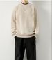Oversized Drop-Shoulder Knit Sweater – Patchwork Long-Sleeve Pullover (Minimalist Layering Essential)_viptrois.com