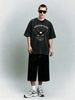 Summer Washed Cotton T-Shirt, Men's Aviator Elite Eagle Print, Luxury Casual Style, Oversized Tee_viptrois.com